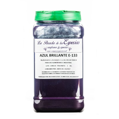 Colorante alimentario azul
